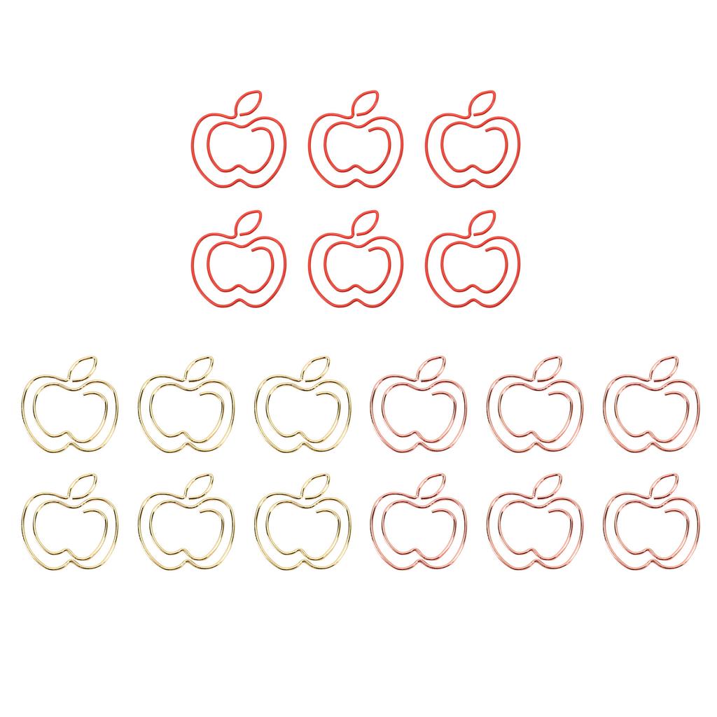 100 шт., фруктовые скрепки для бумаги, милые закладки, зажимы для бумаги, портативные забавные маленькие скрепки для бумаги с прозрачным 