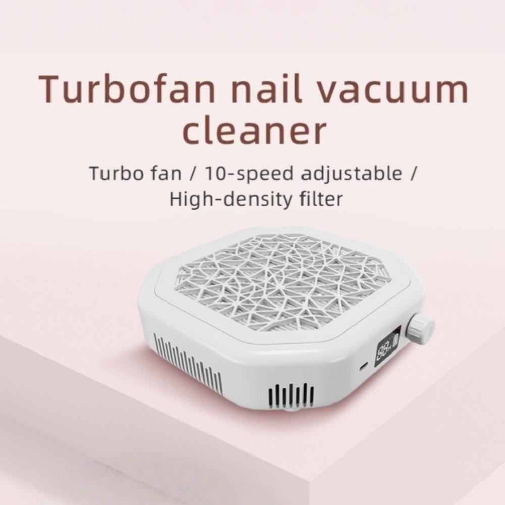 Reusable Filter Nail Dust Collector High Efficiency Cordless Portable Dust Suction  Home Nail Care