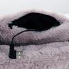 Imitation Rabbit Fur Heating Scarf Dark Grey 3 Gears Adjustabele Electric Heated Scarf