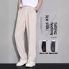 Men's Ice Silk Casual Summer Suit Trousers - Loose, Straight, and High-End Drape Pants