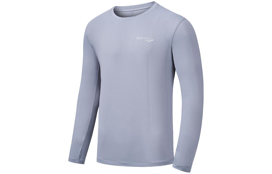 Men's T-Shirt Saucony T Shirt Men's Light Mist Gray