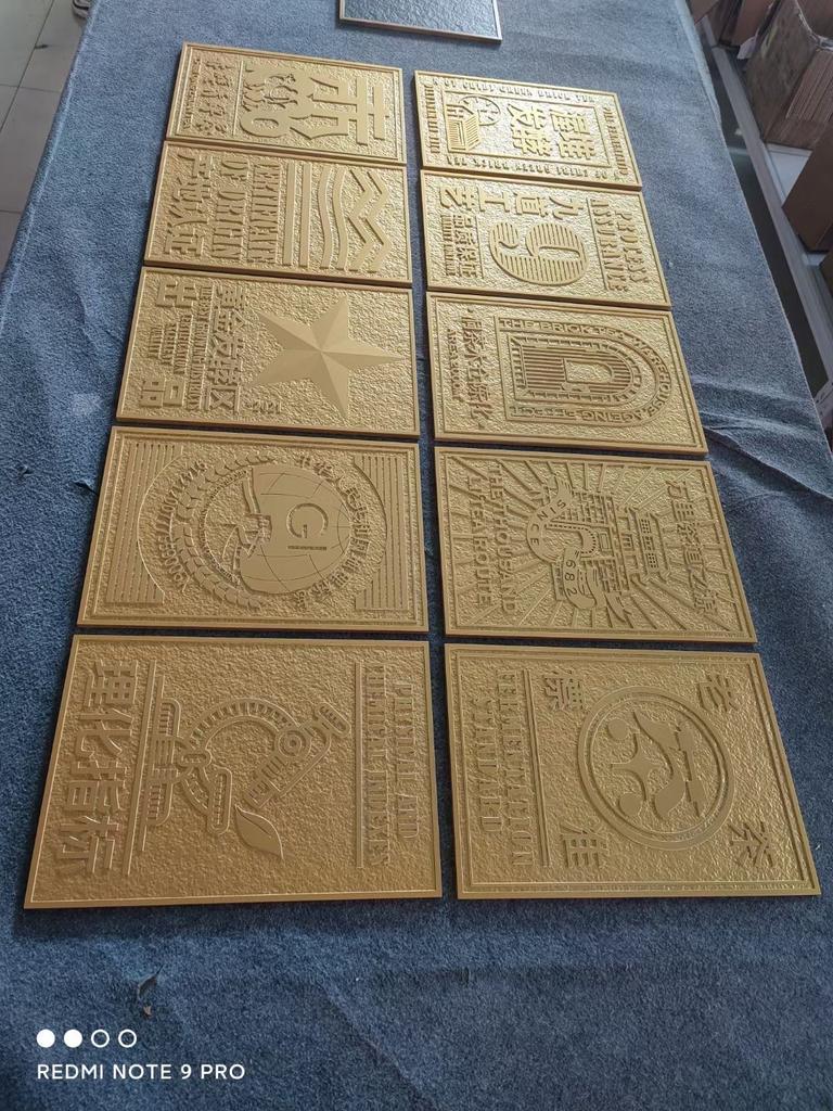 Custom Bronze Metal Plaque Casting Gravure Printed for Indoor/Outdoor Use House Number Advertising Park Decoration Office Shop