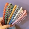 Korea Fashion Long Toothed Hairbands For Women Non Slip Hair Combs Solid Color Geometric Bezel Femme Hair Accessories Girls