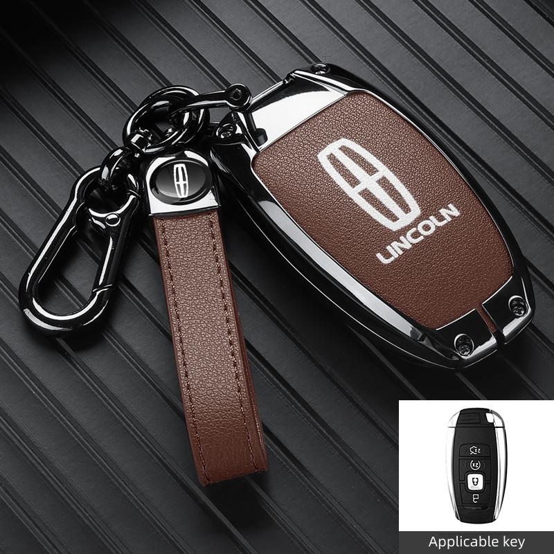 Alloy Car Key Cover Case for Lincoln Continental MKC MKZ MKX Navigator Z Nautilus Aviator Corsair 2017 2018 2019 2022 Keychain bso9