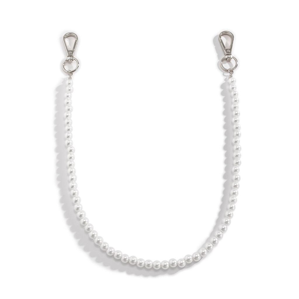 Classic Fashion Imitation Pearl Waist Chain Key Chain Rock Punk Trousers Chain Pant Jean Keychain Hip Hop Trouser Accessories