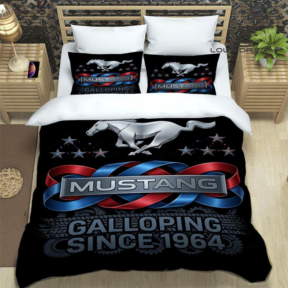 3D M-Mustang car LOGO printed Bedding Sets exquisite bed supplies set duvet cover comforter set bedding set luxury birthday gift