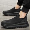 Black Slip-on Breathable Man Casual Sneaker Mesh Upper Thick Platform Sports Shoes for Men Designer Trend 2025 Shoe In Promotion