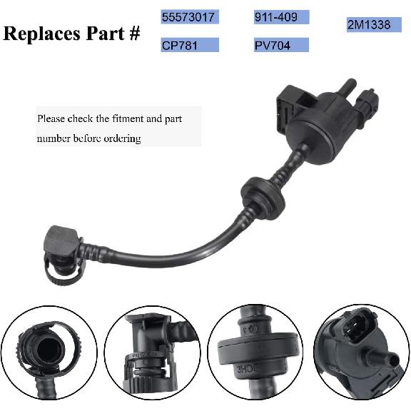 Vapor Canister Purge Valve 55573017 EVAP Purge Valve Solenoid P0496 For 2012- Buick Encore Chevy Cruze Sonic Trax 1.4L L4 Vapor Canister Purge
