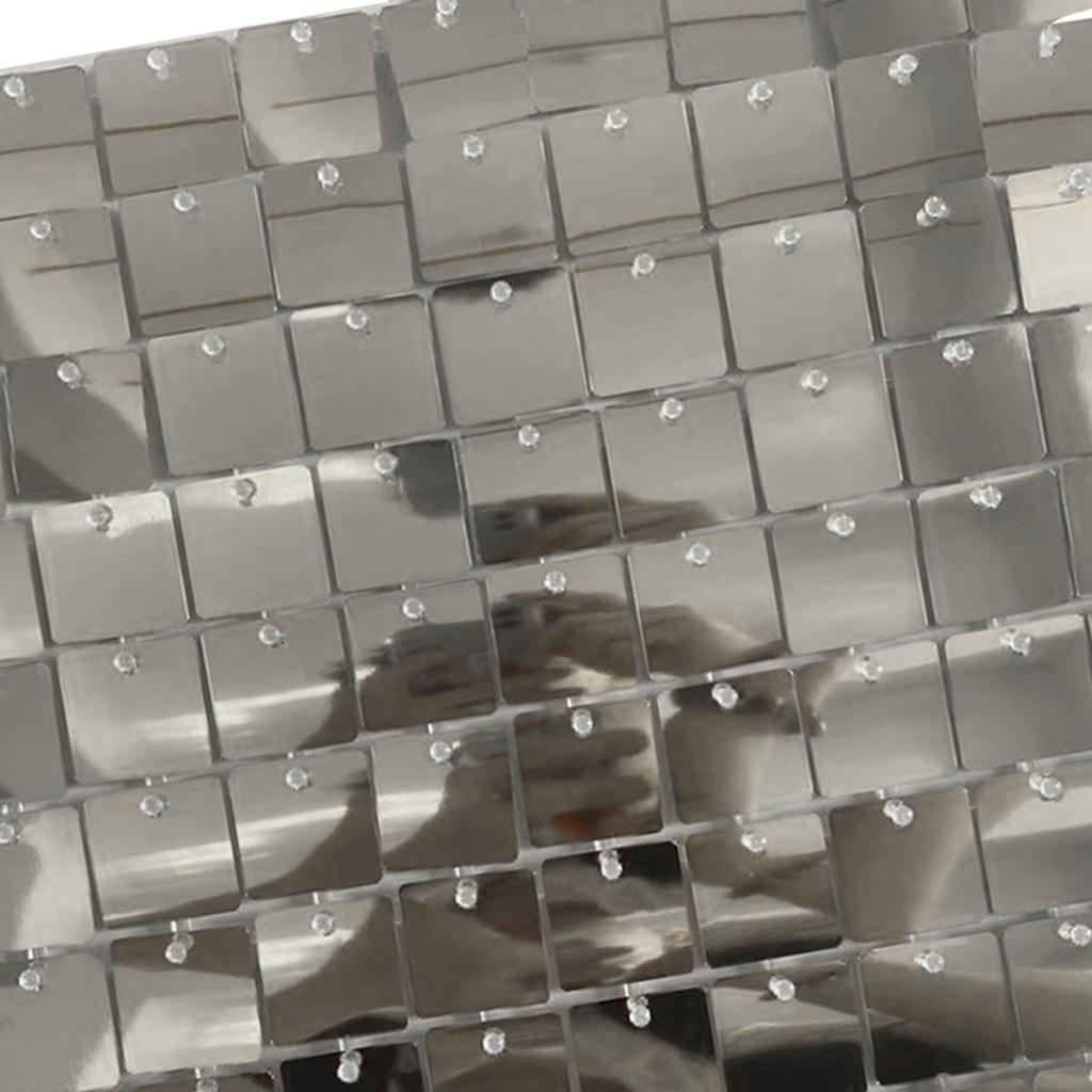 24PCS Shimmer Wall Panels Translucent Frame Shiny Sequin Backdrop Panel for Wedding Birthday Stage Decoration 30x30CM