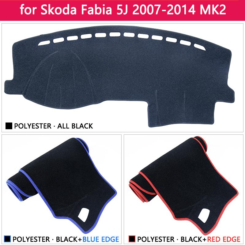 Для Skoda Fabia 2 5j 2007 2008 2009 2010 2011 2012 2013 2014 MK2 противоскользящий коврик для приборной панели, солнцезащитный козырек, аксессуары для приборной панели
