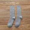 Solid Color Thick Trendy Fashion Cotton Women Wool Socks Korean Style Socks Middle Tube Hosiery