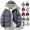 Winter Down Jackets Men's Hooded Cotton-padded Jackets Loose Bread Jackets Thickened Tops Warm Couple Cotton-padded Jackets for Men and Women