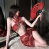Sexy lingerie Sexy pure desire Western Regions princess bewitches girl Exotic style split-ended printing neck flag