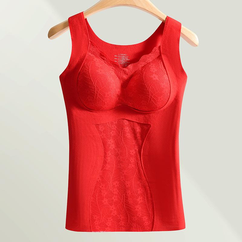 Терможилет без стальных деталей. Фиксированный цельный бюстгальтер с подкладкой. Нижнее белье из утепленного флиса для осени и зимы.