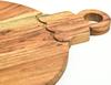 Organic Acacia Wood Chopping Board for Kitchen, Non-Slip Cutting & Butcher Block with Handle, Meat, Cheese, Vegetables, Fruit and Salad