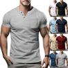 Summer Fashion Men's Casual T-shirt V-neck Fashion Slim Fit Men's Short Sleeved Top