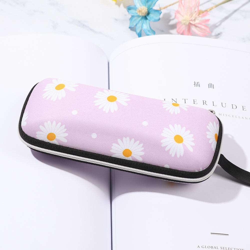 Fashion Portable EVA Zipper Glasses Holder Fresh Daisy Glasses Box Large Capacity Eyeglasses Case