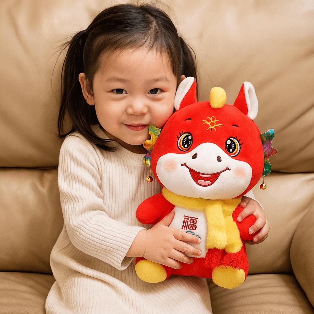 Soft Stuffed Lucky Pony Plush Toys Letter Print Horse Year Mascot Chinese New Year