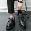 2026 новая мужская кожаная обувь в стиле business casual на толстой подошве, лоферы-слипоны, мужская обувь в британском стиле