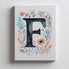 Plakat "F" Z Kolorowymi Kwiatami Plakat "F" Z Kolorowymi Kwiatami, 30X40 Cm, Bez Ramy, Papier Matowy 230 Gsm