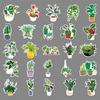 50 Cartoon Green Plants Doodle Personality Small Fresh Creative DIY Skateboard Mobile Suitcase Stickers Waterproof