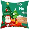 Red Green Christmas Cushion Cover Snowman Santa Claus 2022 Happy New Year Ornament Pillowcase