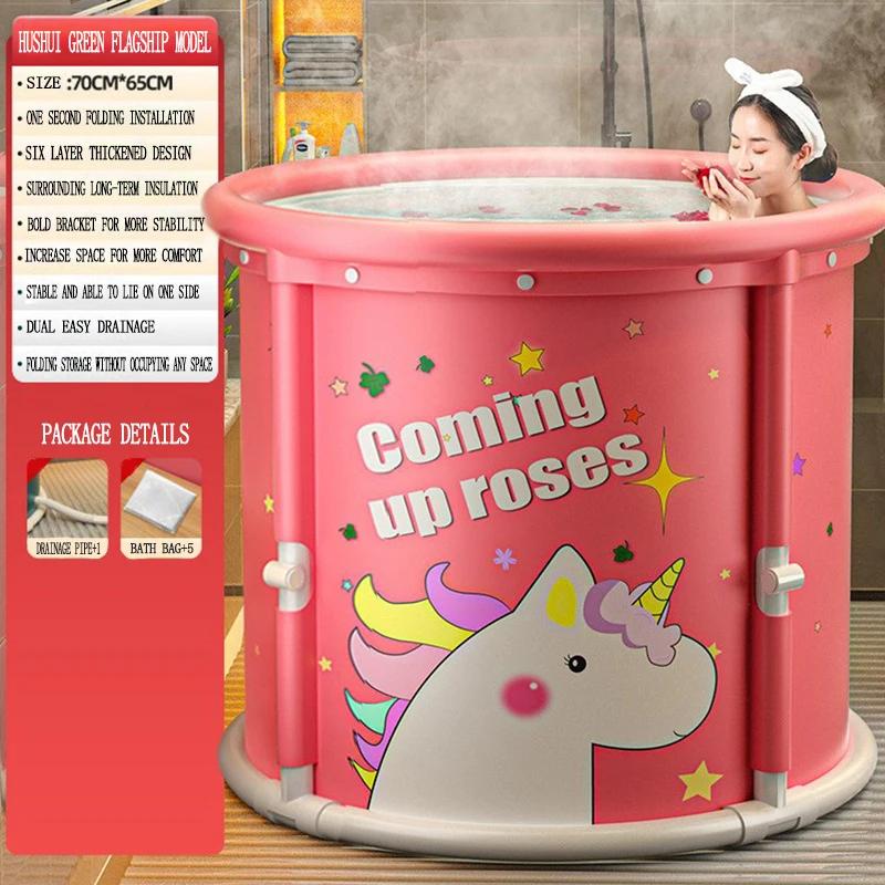 Adult Folding Bath Bucket Bathtub Bidet Body Large Bathtub Thicken Shower Barrel Available Foldable Tub Portable Spa Bathtub