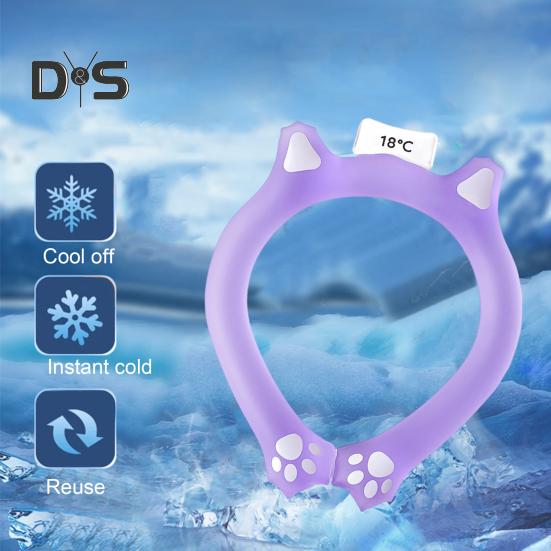 Летняя охлаждающая трубка для шеи Носимый охладитель для шеи Легкое многоразовое ледяное кольцо На открытом воздухе Предотвращение теплового удара Портативный воротник с обертыванием на шею