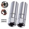Universal Spark Plug Sleeve Wrench 3/8" Socket Magnetic 12-Point Angle Thin Wall Spark Plug Car Removal Tools 14mm 16mm