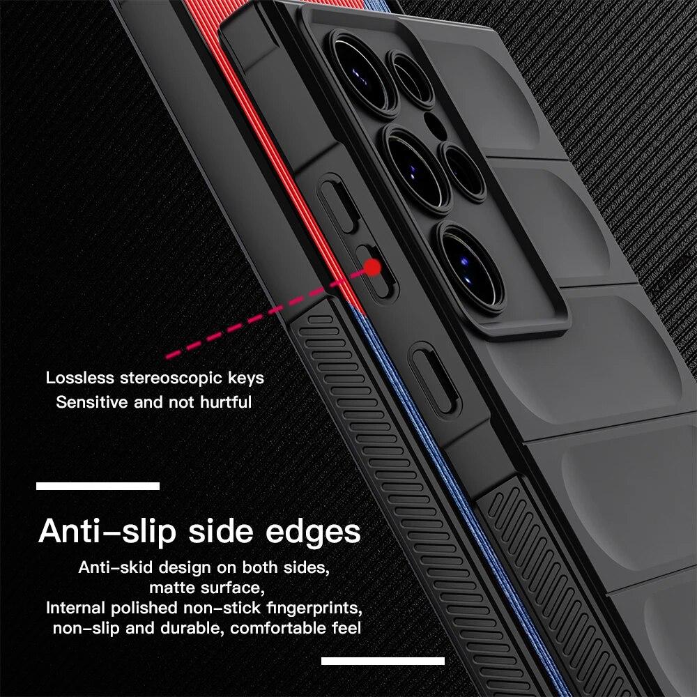 KEYSION Shockproof Case for Samsung S24 Ultra 5G S23 FE S22+ S21 Plus Soft Silicone Phone Back Cover for Galaxy Note 20 Ultra 5G