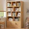 Children's Multi-Layer Solid Wood Bookshelf and Storage Cabinet - Floor-Standing, Wall-Mounted, Home Bookcase for Living Room and Student Use