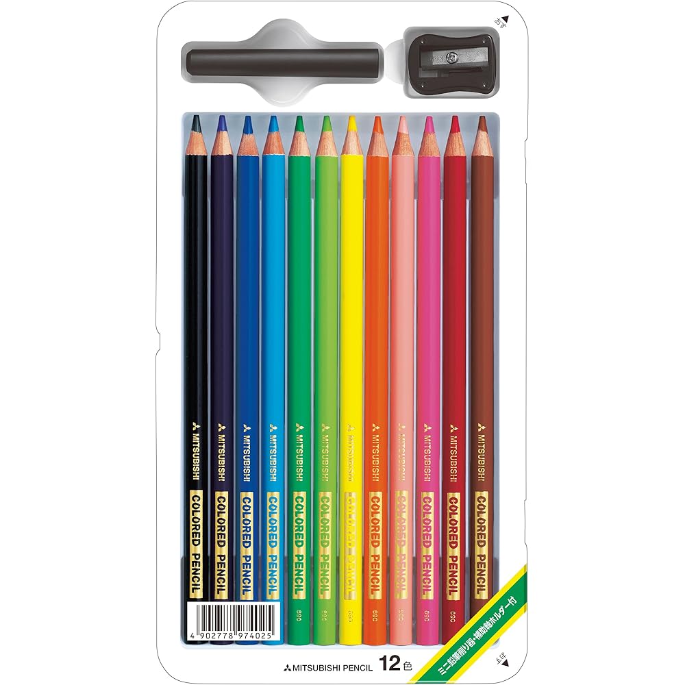 Mitsubishi Pencils, цветные карандаши, серия 890, стандартные, 12 цветов, K89012CS