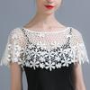 Ретро Тонкая Ажурная Вязаная Шаль Накидка Белый Кружевной Шарф Украшение Одежды Накидки Вязаные Шарфы Женский