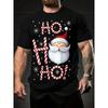 Santa Claus 3D Printed Men's T-shirt Fashionable Christmas Holiday Gift Men Round Neck Short Sleeved Oversized Hip Hop Clothing