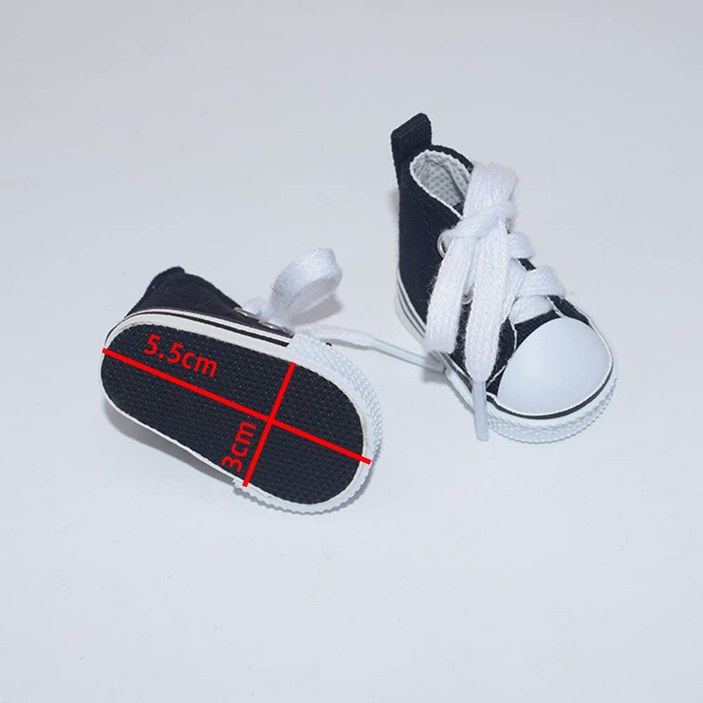 Niannyyhouse 20cm Doll Shoes for Plush Toys Cotton Doll Shoes 3 Piece Set Canvas Shoes Doll Baby Shoes Shoes Length Dress Up Shoes3 Approx. 5.5cm