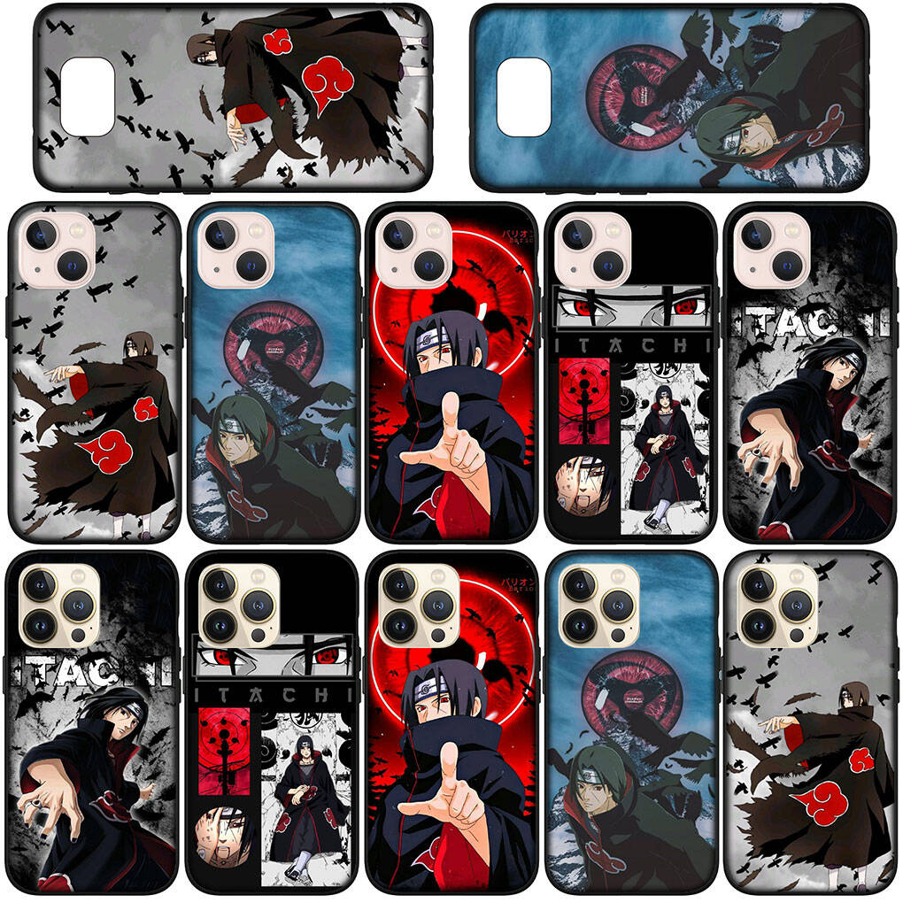 Чехол для iPhone 17 15 16 Plus Xiaomi Poco X7 X6 F8 F7 M8 C85 C75 C71 Redmi Note 14 12 11 13 Pro Max 14C 13C 15C Мультяшный Итачи Учиха Наруто Акацуки