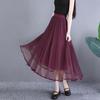 Spring-Summer High-Waist Lace A-Line Tulle Midi Skirt for Women Premium Fairy Dress