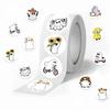 1 Roll Halloween Stickers 500 Sheets Waterproof Diverse Cartoon Ghost Patterns Adhesive for Envelopes Bags Bottles Treats Decorations Decals