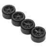 4Pcs 2.2 Inch Wheel Hubs Aluminum Alloy Wheel Hubs for 1 10 Remote Control RC Rock Crawler Car Black
