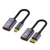 Адаптер-конвертер-хаб USB Type-C 3.1 Female на DP-/mDP 1.4 Male 8K, кабель 18 см/7,1 дюйма