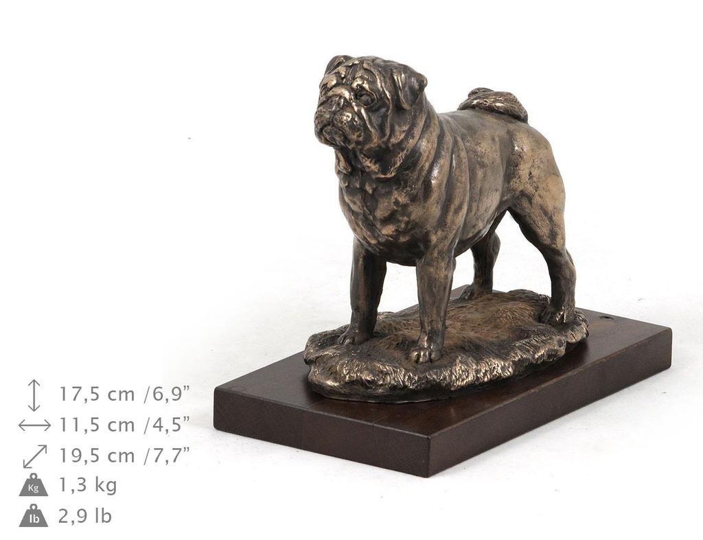 Pug - dog statue, figurine for office, trophy for dog show by Art-Dog brand