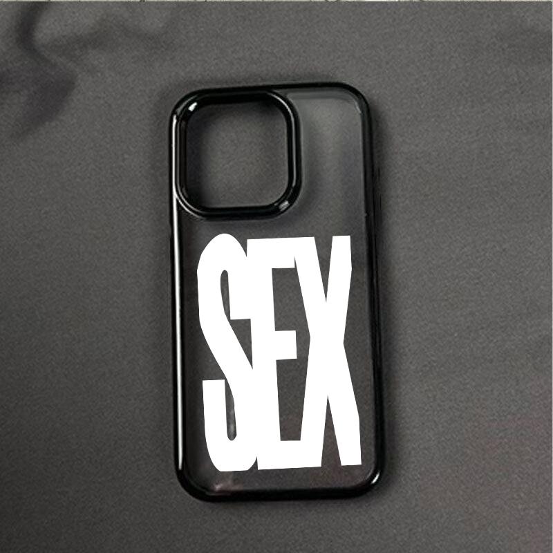 Чехол для телефона с узором «Икона стиля» для IPhone 16 15 14 13 12 11 Pro Max X XS XR 17 Air 7 8 Plus INS Простая английская буква Жесткая PC крышка