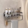 No Drill Shower Organizer Aluminum Corner Shower Shelf Multi-function Bathroom Shelves  Bathroom
