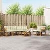 Outdoor Sofa Set with Cushions 7 pcs Natural and Cream