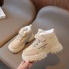 2024 Новые кроссовки для девочек из искусственной кожи с липучкой, модная детская повседневная обувь, Прямая поставка, детская спортивная обувь из хлопка, однотонная обувь для мальчиков
