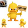 Sculpted Duck Gifts Angry Figurine Collection, Funny Yellow Desktop Ornament, Cute Grumpy Humorous Entryway Decor Statue for Home Office Car Dashboard