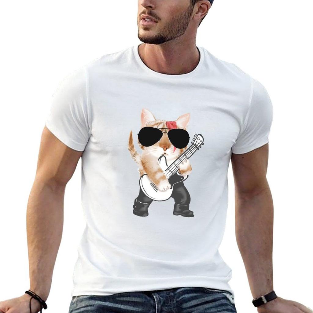 Cat Bassist Bass Guitar Tshirt T Shirt Unisex Cotton Cotton Tshirt 100 T Shirt Personalised Tshirt