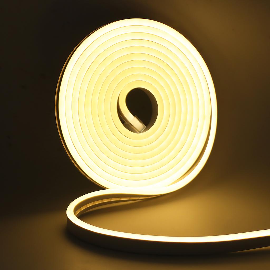 Battery Powered Flexible Neon LED Strip Lights 1M 2M 3M Waterproof DIY Design for Home Decoration White Warm Red Green Blue
