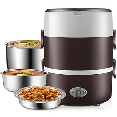 220 В домашняя школа электрическое отопление ланч-бокс из нержавеющей стали портативная паровая рисоварка 200 Вт контейнер для подогрева еды многослойный