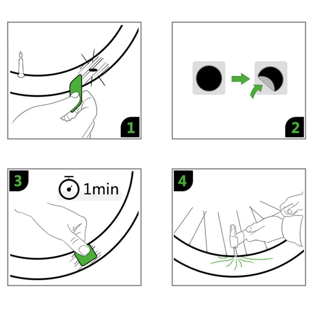 Kit Bike Tyre Repair Tools Bicycle Inner Tire Repair Kit Bike Accessories Glueless Chip Patches